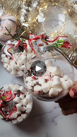 111K views · 20K reactions | Hot Cocoa Ornaments!☕️

Super delicious and easy to make ornaments filled with the Peppermint Crumble and Peppermint Hot Cocoa Topper!🍬 Wouldn't these be so great to gift?

#hotcocoa #hotchocolate #hotcocoabar #hotcocoabomb #hotchocolatebomb #hotcocoabombs #edibleart #artistsoninstagram #reelvideo #reelvideos | Sasha Aleksandra Nary Filled Ornaments Diy, Filled Ornaments, Hot Cocoa Ornaments, Make Ornaments, Beaded Baubles, Peppermint Hot Cocoa, Christmas Food Treats, Homemade Holiday Gifts, Cocoa Christmas