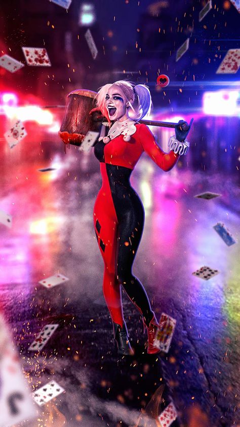 Harley Quinn Margot Robbie iPhone Wallpaper Harley Quinn Kunst, Arley Queen, Joker Y Harley Quinn, Margot Robbie Harley Quinn, Margot Robbie Harley, Harley Quinn Drawing, Catwoman Cosplay, Harley Quinn Quotes, Gotham Girls