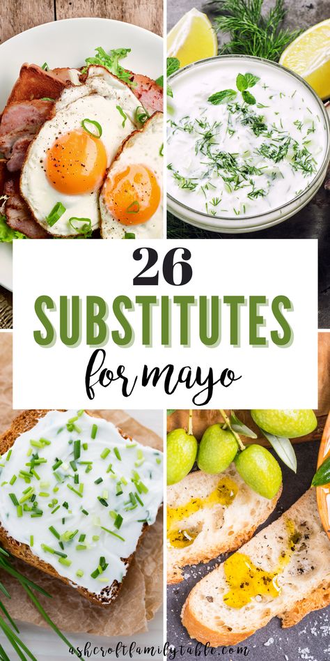 Mayonnaise Substitute Healthy, Substitute For Mayonnaise, Mayo Substitute, Mayo Alternative, Cold Pasta Dishes, Yellow Squash Casserole, White Bean Dip, Vegan Substitutes, Healthy Substitutions