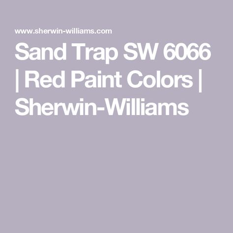 Sand Trap SW 6066 | Red Paint Colors | Sherwin-Williams Red Paint Colors, Sherwin Williams Paint Colors, Red Paint, Coral Reef, Color Samples, Sherwin Williams, Exterior Paint, Pressed Flowers, Painting Projects