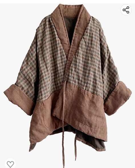 Women Kimono, Denim Shorts Outfit, Parka Style, Boho Jacket, Japan Design, Womens Kimono, Japanese Outfits, Kimono Jacket, Brown Dress