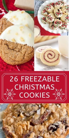 Freezer Christmas Cookies Make Ahead, Christmas Cookies Bake Ahead, Make Ahead Holiday Treats, Cookies Good For Freezing, Best Cookies To Give As Gifts, Freezer Box Cookies, Easy Make Ahead Cookies, Make And Freeze Cookie Dough, How To Freeze Christmas Cookies