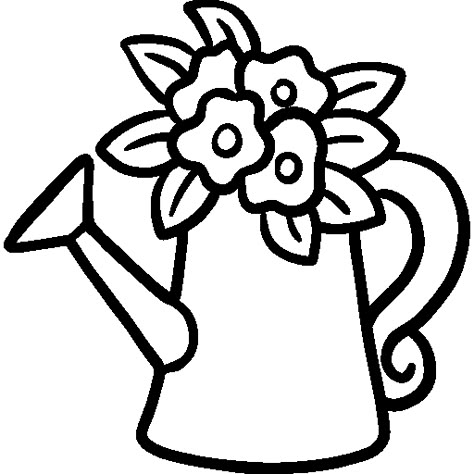 Watering can Watering Can Template, Simple Colouring Pages, Sew Projects, Flower Doodles, Morning Flowers, Water Flowers, Watering Can, Classroom Decor, Vector Icons