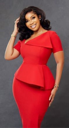 Pretty plus size woman's dress ideas Long Sleeve Pencil Dress, Long Sleeve Elegant Dresses, Peplum Midi Dress, Ruffle Bodycon Dress, Corporate Dress, Womens Fall Dress, Classy Dress Outfits, Solid Color Dress, African Dresses For Women