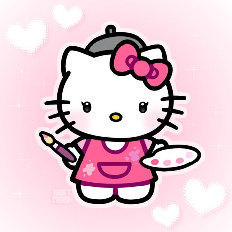 ✧･ﾟ:* Hello kitty profil picture *:･ﾟ✧ Free to use as a profil picture or edit ♥ #hellokitty #sanrio #y2k #f2u #pfp #icon #art #pinkcore #hellokittycore #sanriocore Artist Hello Kitty, Hello Kitty Artwork, Aesthetic Hello Kitty Pfp, Pink Pfp Y2k, Pink Drawings, Hello Kitty Princess, Art Hello Kitty, Sanrio Art, Hello Kitty Painting