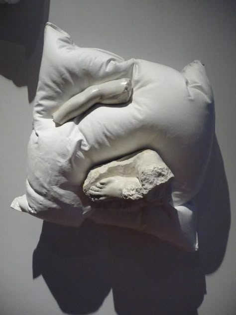 SCULPTURES - PILLOWS Conceptual Ceramics, Pillow Sculpture, Ck Eternity, Clay Pillow, Art Exhibits, Inspire Students, Plaster Art, Ap Art, Current Mood