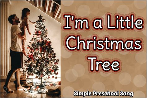 This simple little Christmas song engages toddlers and preschoolers with concepts they are familiar with. Excellent for ages 1-5. Sing it during the holidays at home or school. Christmas Songs For Preschoolers, Christmas Tree Preschool, Christmas Songs For Toddlers, Song For Preschoolers, Preschool Christmas Songs, Tree Preschool, Old Christmas Songs, Little Christmas Tree, Christmas Units