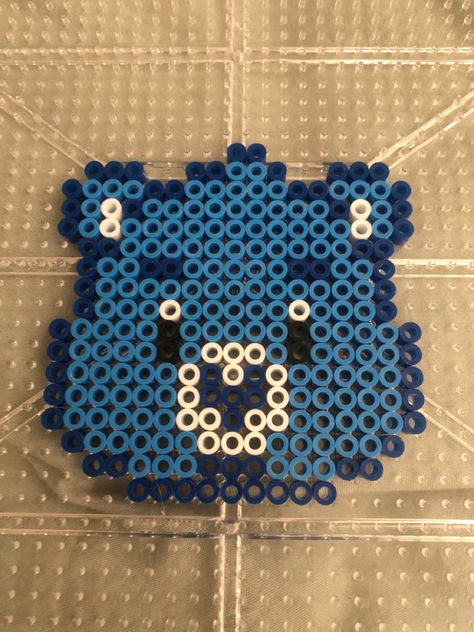 Care Bear Perler Beads, Bear Perler Beads, Grumpy Care Bear, Melt Beads, Perler Pattern, Grumpy Bear, Easy Perler Bead Patterns, Easy Perler Beads Ideas, Melty Beads