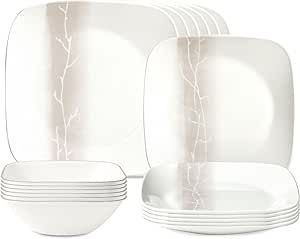 Pyrex Glass Storage, Plate And Bowl Set, Grove Of Trees, Corelle Patterns, Bakeware Storage, Corelle Dinnerware, Square Dinnerware Set, Plates And Bowls Set, Glass Dinnerware