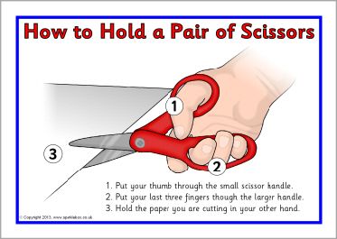 How to Hold a Pair of Scissors posters (SB10034) - SparkleBox Scissor Skills Preschool, Scissors Skills, Preschool Fine Motor, Scissor Skills, Preschool Writing, Fine Motor Skills Activities, Motor Skills Activities, Skills Activities, Fine Motor Activities