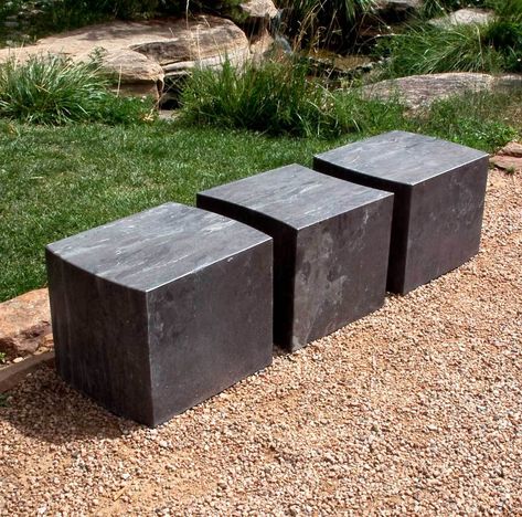 stone forest solid modular outdoor benches limestone Stone Garden Bench, Stone Forest, Decorative Gravel, Japanese Lantern, Puzzle Cube, Contemporary Bench, Concrete Bench, Japanese Lanterns, Lawn Furniture