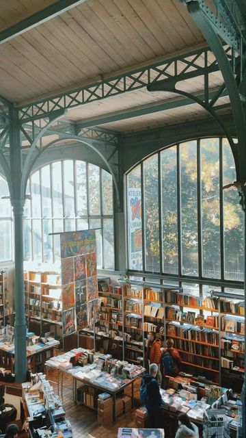 Books | Places | Interior on Instagram: "Atelier, librairie & salon de thé 📍“Halle Saint Pierre“ , Paris. #prettybookplaces #paris" Halle Saint Pierre, Paris France Travel, Library Architecture, Montmartre Paris, Vintage Library, Library Decor, Visit Paris, Reading Room, Home Library