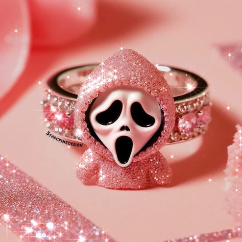 Scream but make it cute👻🩶✨💓 If anyone asks I want a scream themed cake for my birthday in October.😆 ⚠️These are not real products. This is just for fun & not affiliated with or sponsored by the Scream franchise in any way. Happy Memorial Day! Xo, Heather . . . ✨Images here created with Dalle (yes, it’s AI), edited with external tools & programs. . . . . . . #ScreamMovie #glitterart #Ghostface #ScaryMovies #HorrorFans #ScreamFranchise #pinkaesthetic #glitteraesthetic #glitterartist Ghostface Cake, Pastel Horror, Birthday In October, Scream Franchise, The Scream, Scream Movie, Glitter Art, Happy Memorial Day, Ghost Faces