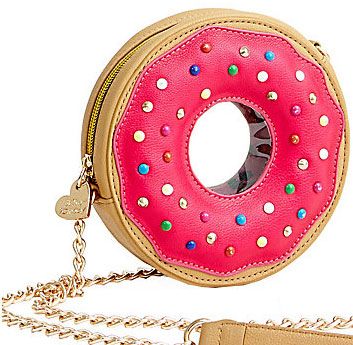 Cute Doughnuts Donut Bag, Funky Purses, Kawaii Sweets, Novelty Handbags, Novelty Purses, Pink Donut, Betsey Johnson Purses, Pink Shoulder Bag, Bag Obsession