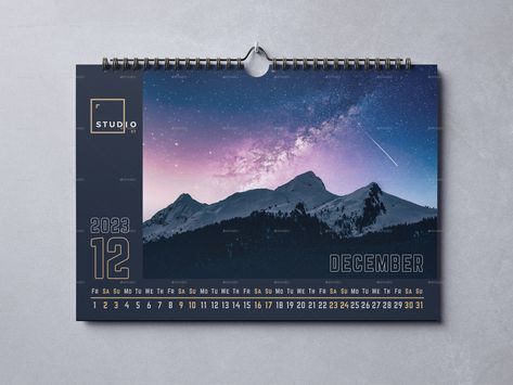 Landscape Calendar 2023 Preview - GraphicRiver Creative Calendar Design, Calendar 2023 Template, 2023 Template, Calendar Landscape, Creative Look, Landscape Calendar, Creative Calendar, Calendar 2023, Calendar 2020