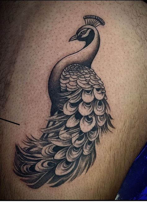 Mor Pich, Krishna Feather, Peacock Tattoo Designs, Feather Tattoo Black, Peacock Portrait, Maa Tattoo Designs, Maa Tattoo, Thigh Tattoo Men, Watch Tattoo Design