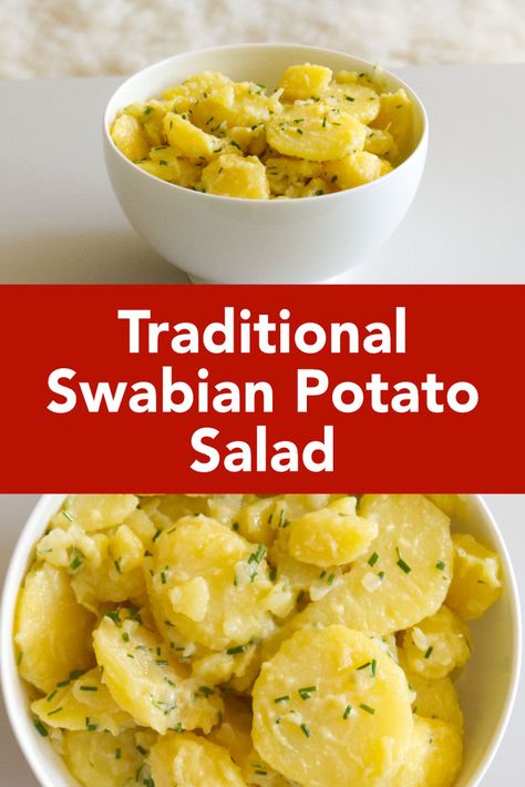 Swabian Potato Salad, Austrian Potato Salad Recipe, Swabian Recipes, Potato Salad Recipe With Vinegar, Potato Salad With Vinegar, Patato Salad, Bombay Potato Recipe, Vinegar Potato Salad, Vinegar Potatoes