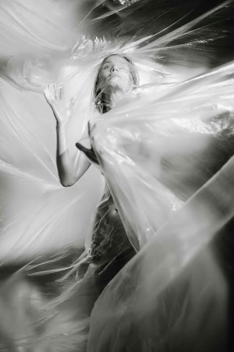 Plastic Editorial, Plastic Photoshoot, Plastic Photography, Plastic Foil, Shooting Photo, Plastic Wrap, Photos Of Women, High Resolution Photos, 인물 사진