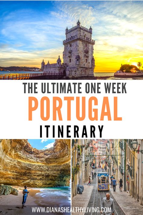 Are you planning a trip to Portugal? Here is the ultimate one week in Portugal travel itinerary. Visit Lisbon, Sintra, Belem and Algarve #portugal #travel #lisbon #sintra Bucket List Europe, Portugal Roadtrip, Europe Food, Portugal Itinerary, 7 Day Itinerary, Trip To Portugal, Travel Portugal, Coimbra Portugal, Portugal Vacation