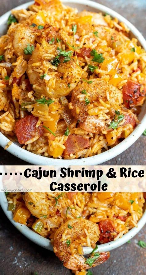 Cajun Shrimp And Rice Recipes, Cajun Casserole Recipes, Wonky Wonderful, Shrimp And Rice Casserole, Cajun Shrimp And Rice, Pescatarian Lifestyle, Southern Foods, Louisiana Cooking, Louisiana Food