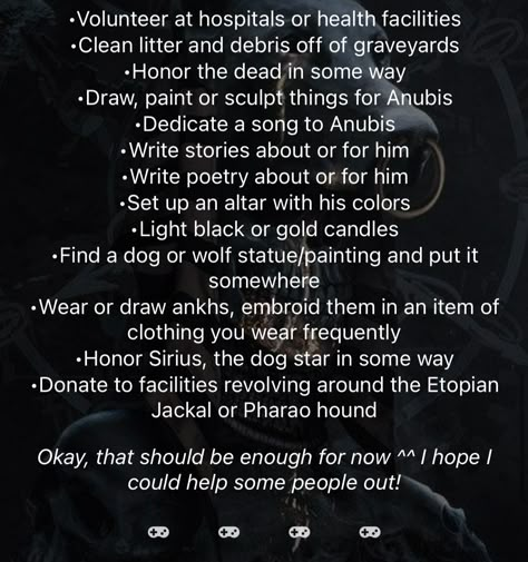 Anubis Worship, Anubis Offering, Anubis Witchcraft, Lord Anubis, Grave Cleric, Witchcraft Tips, God Worship, The Dog Star, Egyptian Anubis