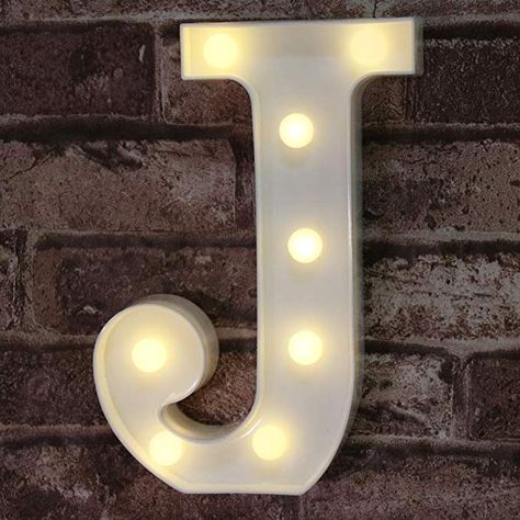 Crush Letter, I Love J, Letter Lights, Alphabet Lighting, Lighted Marquee Letters, Led Curtain Lights, Christmas Lamp, Holiday Deco, Light Up Letters