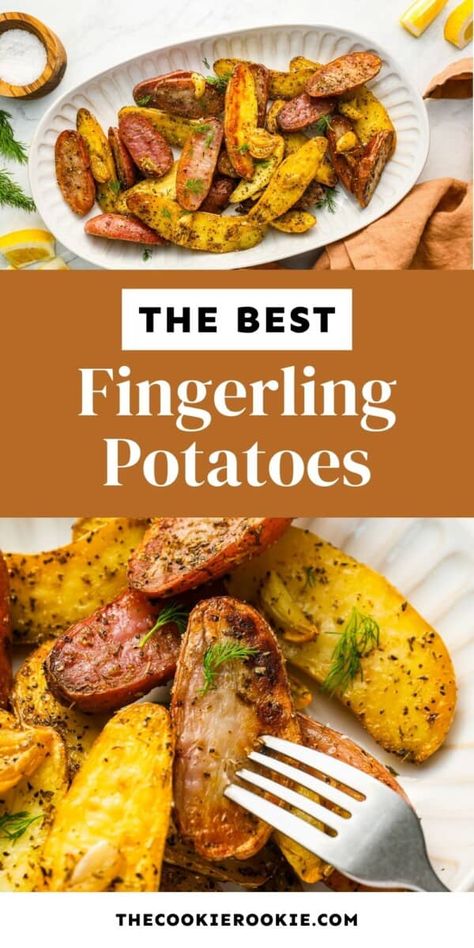 Fingerling Potatoes Smothered Pork Chops Crock Pot, Finger Potatoes, Fingerling Potatoes Recipes, Restaurant Steak, Roasted Fingerling Potatoes, Potatoes In Oven, Smothered Pork Chops, Cookie Rookie, Oven Fried Chicken