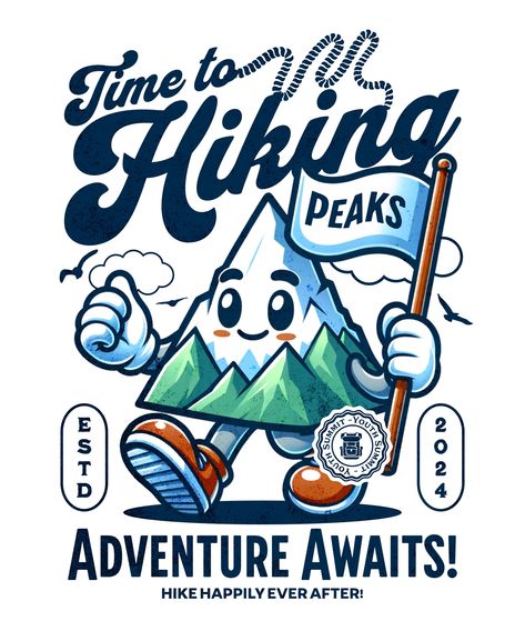 Calling all hiking enthusiasts! 🏞️   We wanna hear your thoughts on this super cute cartoon retro mascot design. Leave a comment and tell us if this little hiker has won you over! 🌲  __ #kittl #kittldesign #kittlai #hiking #cartoon #retro #designsoftware #graphicdesign #mug #designinspiration #nature Mascot Graphic Design, Mascot Design Ideas, Rubberhose Style, Acid Design, Mascot Ideas, Hiking Logo, Hiking Design, Vintage Mascot, Batman Comic Cover