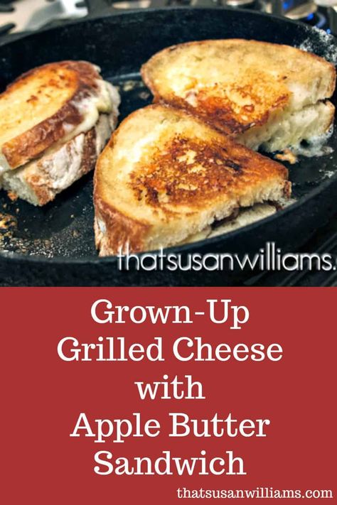 Want to know how I made the best grilled cheese sandwich I've ever had? Best Gourmet Grown-Up Grilled Cheese Sandwich with Apple Butter #grilledcheese #gourmet #sandwich Best Grilled Cheese Sandwich, Easy Sandwiches, The Best Grilled Cheese, Wraps Recipes, Slow Cooker Apple Butter, Making Grilled Cheese, Homemade Apple Butter, Panini Recipes, Fantastic Recipes