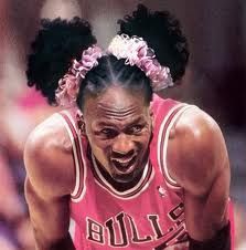 Real men wear pink. Awesome men wear pony tails! xD Funny Basketball Pictures, Basketball Boyfriend, Basketball Game Outfit, Basketball Girlfriend, Funny Basketball, Basketball Hairstyles, Basketball Memes, Funny Sports Pictures, Basketball Videos