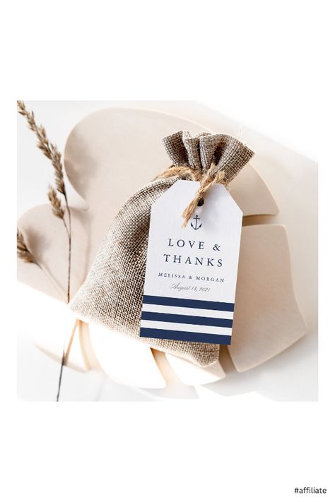 Nautical Anchor Wedding Favor Thank You Gift Tags - tap/click to personalize and buy #GiftTags #wedding, #favor, #thank #you, #love Anchor Illustration, Nautical Wedding Favors, Small Anchor, Wedding Favours Thank You, Anchor Wedding, Wedding Giveaways, Cruise Wedding, House Logo, Wedding Tags