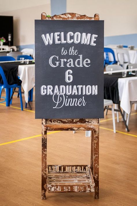 Little Big Company | The Blog: School themed Graduation Dinner by The Sweet Society and The Little Big Company Grade 6 Graduation, Sweet Society, Farewell Decorations, School Cupcakes, Elementary School Graduation, Promotion Decoration, 5th Grade Graduation, Company Dinner, Graduation Dinner