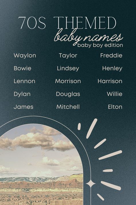 70s Names, 70s Boys, Popular Boy Names, Aesthetic Types, Pretty Names, Name Games, 70s Retro, Baby Boy Names, Boy Names