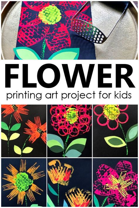 Flower Art Project, Spring Flowers Aesthetic, Spring Flower Art, Spring Art Projects, Fall Art Projects, Spring Preschool, Flowers Aesthetic, Spring Theme, Kindergarten Art