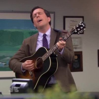 The Office Iconic Moments, The Office Andy, Mood Sticker, Andy Bernard, Ed Helms, Office Music, Office Board, Office Icon, The Office Show