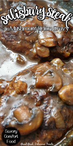 Salisbury Steak in Mushroom Onion Gravy is loaded with flavor, mushrooms, in a delicious homemade gravy and is a family favorite. Best Salisbury Steak, Mushroom Onion Gravy, Best Salisbury Steak Recipe, Homemade Salisbury Steak, Hamburger Steak And Gravy, Easy Salisbury Steak, Swiss Steak, Resep Smoothie, Salisbury Steak Recipes