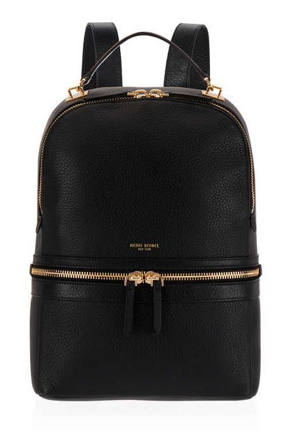 Rose-gold hardware and simple, black leather make a bag like this one anyone's go-to accessory for work or a night out. Best Laptop Backpack, Chic Backpack, Plaid Backpack, Camo Purse, Work Backpack, Winter Fashion Boots, Laptop Bag For Women, Stylish Backpacks, Leather Laptop Bag