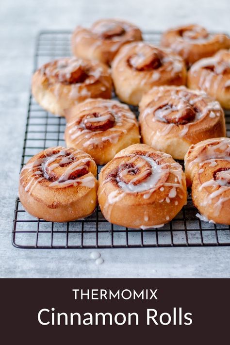 Big, soft fluffy Cinnamon Rolls made easily in the Thermomix. Perfect with a cup of coffee. #cinnamonrolls #thermomix Bread 1 Hour, Soft And Fluffy Cinnamon Rolls, Live Well Bake Often, Cinnamon Scrolls, Thermomix Bread, Thermomix Baking, Yeast Recipes, Fluffy Cinnamon Rolls, Super Snacks