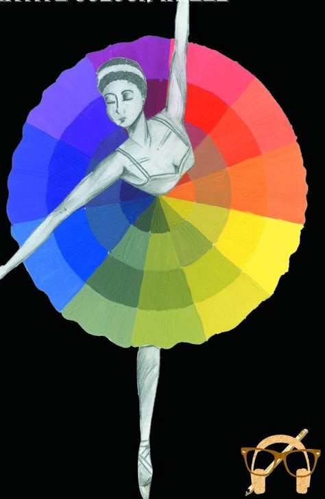 Dancing on the color wheel! | Empty White Pages Color Wheel Ideas, Artists To Study, Creative Color Wheel, Color Wheel Lesson, Elements Of Art Color, Color Wheel Design, Color Wheel Art Projects, Color Wheel Projects, Color Wheel Art