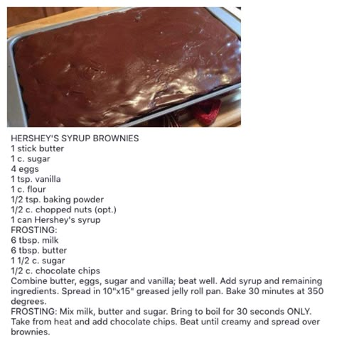 Hershey’s Syrup Brownies, Hershey's Syrup Brownies, Hersheys Syrup Brownies, Hershey Syrup Brownies Recipes, Hershey Syrup Brownies, Hersheys Syrup Brownie Recipe, Chocolate Syrup Brownies, Hershey Brownies, Chocolate Syrup Recipes