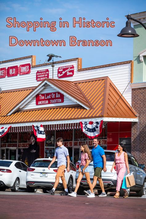 Downtown Branson is full of so many shops that are all filled with unique finds that you will love. Each shop offers something different from the last. From fun souvenirs to flea markets, you will be able to find a store that fits everyone's taste. Once you get done shopping, grab some food or coffee at our large selection of places located downtown! #ExploreBranson #BransonMissouri #BransonMo #Branson #DowntownBranson Shopping In Branson Mo, Branson Missouri Vacation, Missouri Vacation, The Ark Encounter, Branson Vacation, Vacation 2024, Grand Plaza, Mother Daughter Trip, Retirement Travel