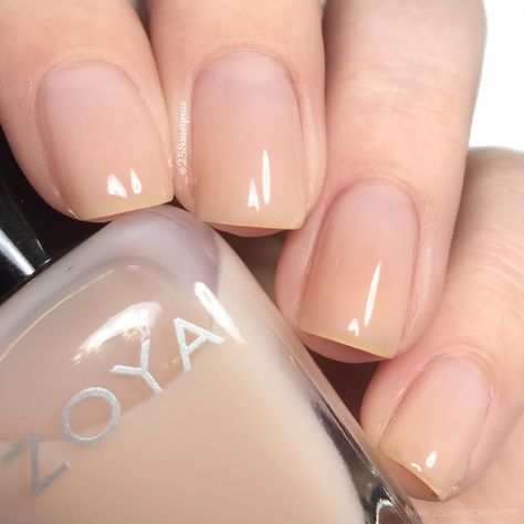 Zoya Loretta Sheer Nail Designs, Nude Nails Inspiration, Milky Nail Polish, Nude Natural Nails, Natural Nails Ideas, Hair Organization, Classy Nude Nails, Soap Nails, Nails Milky