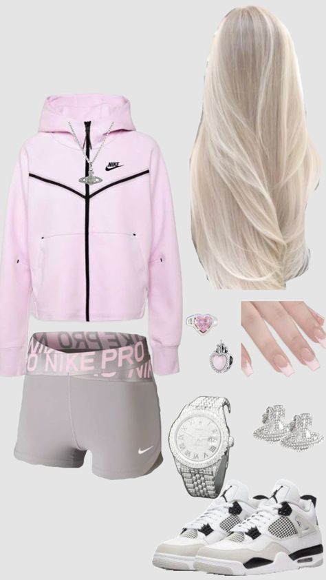 #beauty #outfitinspo #pink #chavgirl #chavvy #chavy #chavv #nike #nikepros #niketech #jordans #blonde #outfit #fit #fitinspo #silver #nails #viviennewestwood #british #uk #xx Nike Basic, Silver Nails, Blonde, Nike, Nails, Pink, Silver, Beauty