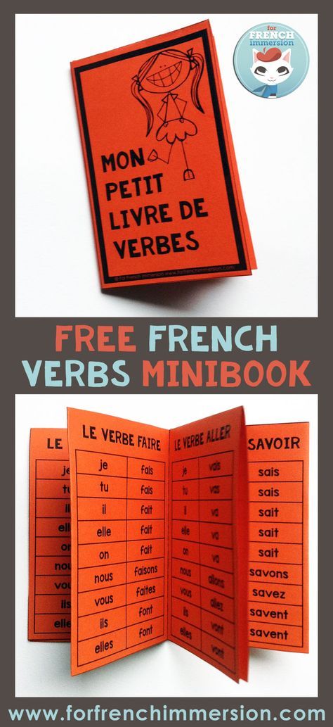 FREE French Verbs Minibook: your students will enjoy creating this mini-book to help them conjugate French verbs! One sheet of paper is all it takes :) French Verbs Conjugation, French Immersion Resources, French Flashcards, French Teaching Resources, French Verbs, French Activities, Core French, French Education, Free In French