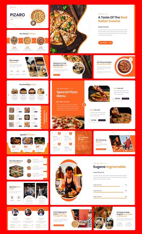 Pizza Keynote Template. 30+ Slides. Pizza Presentation, Startup Marketing, Personal Portfolio, Keynote Presentation, Pitch Deck, Good Pizza, Keynote Template, Presentation Template, Presentation Design