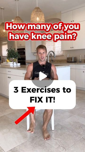 Grow Young Fitness on Instagram: "How many of you have knee pain? Fix it! #seniorfitness #kneeexercises #kneepain #chairexercise #fitnesstips #athomeworkouts #senior" Knees Pain Exercises, Knee Pain Excersises, Knee Exercise, Knee Exercises For Pain, Grow Young Fitness, Knee Pain Remedy, Knee Pain Relief Exercises, Knee Strength, Bad Knee Workout