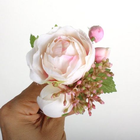 Peony Corsage, Peony Boutonniere, Wrist Corsage Wedding, Blush Peony, Prom Corsage, Blush Peonies, Corsage And Boutonniere, Corsage Prom, Prom Flowers