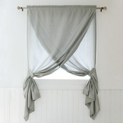 Small Window Treatments, Farmhouse Window Treatments, Bathroom Window Curtains, Bathroom Window Treatments, Small Window Curtains, Blinds Design, Bathroom Window, Plain Curtains, No Sew Curtains