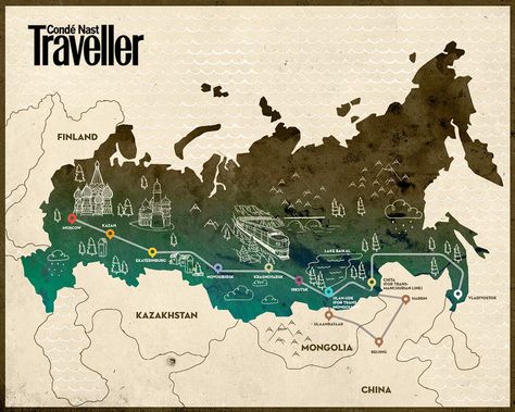 Trans-Siberian Railway map                                                                                                                                                                                 More Transsiberian Express, Transiberian Railway, Train Map, Trans Siberian Railway, Lake Baikal, Visit Egypt, Train Journey, Travel Board, Train Travel