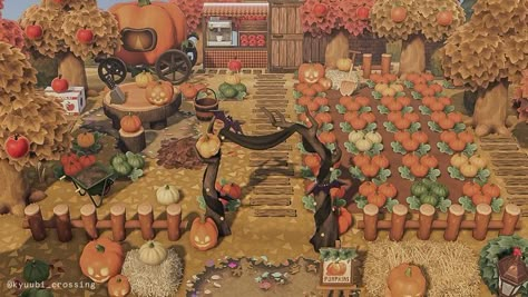 Cottage Core Animal Crossing, Cottagecore Animal Crossing, Acnh Cottagecore, Autumn Animals, Pumpkin Garden, Animal Crossing 3ds, Ac New Leaf, Animal Crossing Guide, Animal Crossing Wild World